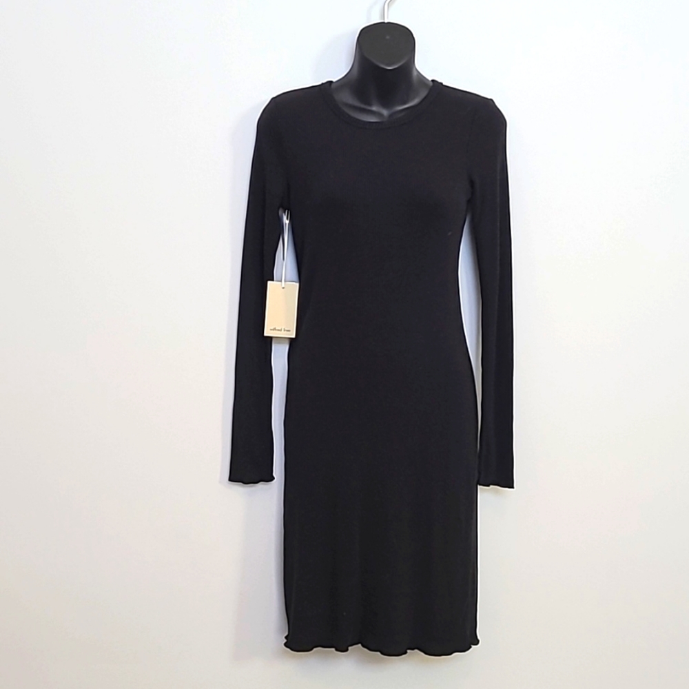 Wilfred Black Ribbed Dress